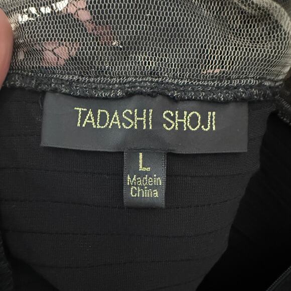 Tadashi Shoji Lace Sheath Dress Sleeveless Black Size Large - Picture 3 of 5